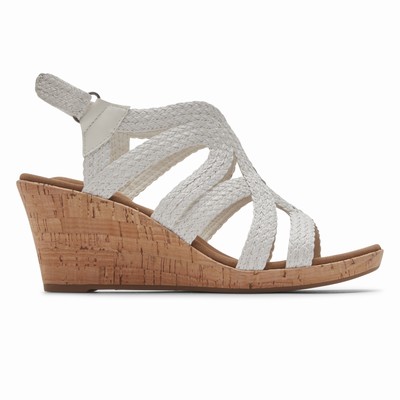 Cunhas Rockport Briah Braided Mulher Branco PT-45897